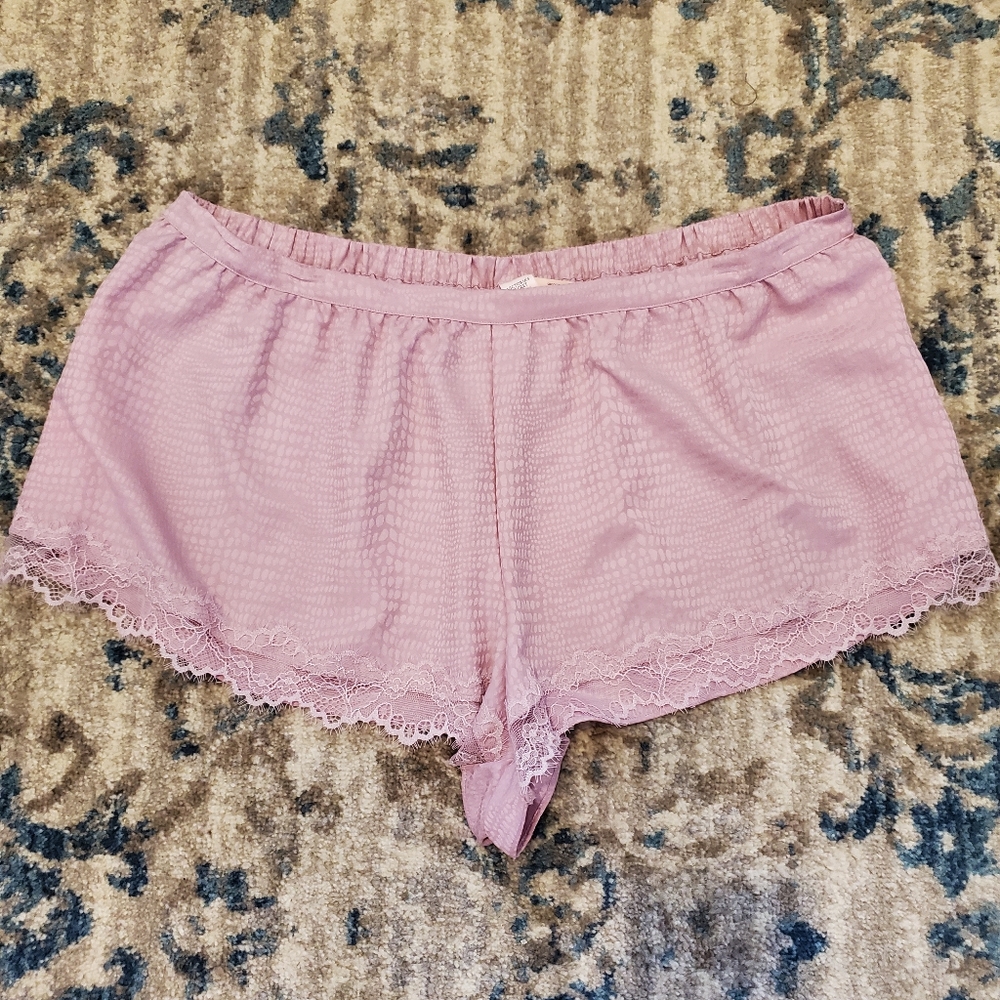 Victoria's Secret satin and lace sleep shorts